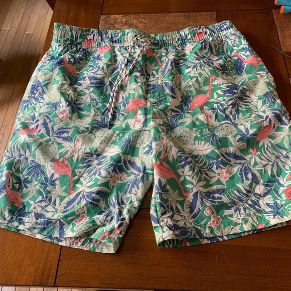 Izod Mens Flamingo Board Shorts Swim 